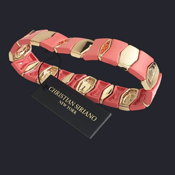 🎄CHRISTIAN SIRIANO Salmon Crystal Bracelet - Picture 3 of 5